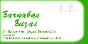 barnabas buzai business card